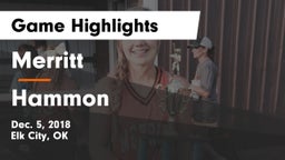 Merritt  vs Hammon  Game Highlights - Dec. 5, 2018
