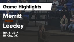 Merritt  vs Leedey  Game Highlights - Jan. 8, 2019
