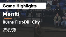 Merritt  vs Burns Flat-Dill City  Game Highlights - Feb. 2, 2019