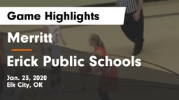 Merritt  vs Erick Public Schools Game Highlights - Jan. 23, 2020