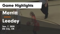 Merritt  vs Leedey  Game Highlights - Jan. 7, 2020