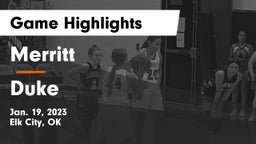 Merritt  vs Duke  Game Highlights - Jan. 19, 2023