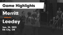 Merritt  vs Leedey  Game Highlights - Jan. 24, 2023