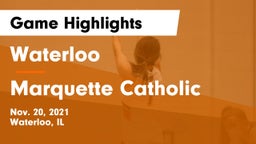 Waterloo  vs Marquette Catholic  Game Highlights - Nov. 20, 2021