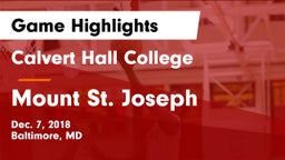 Calvert Hall College  vs Mount St. Joseph  Game Highlights - Dec. 7, 2018