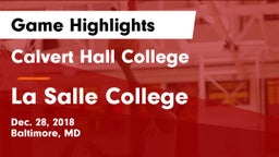 Calvert Hall College  vs La Salle College  Game Highlights - Dec. 28, 2018
