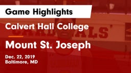 Calvert Hall College  vs Mount St. Joseph  Game Highlights - Dec. 22, 2019