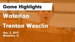 Waterloo  vs Trenton Wesclin  Game Highlights - Dec. 2, 2019