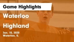 Waterloo  vs Highland  Game Highlights - Jan. 10, 2020