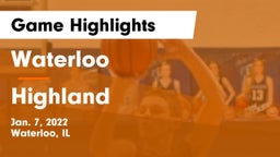 Waterloo  vs Highland  Game Highlights - Jan. 7, 2022