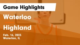 Waterloo  vs Highland  Game Highlights - Feb. 16, 2023