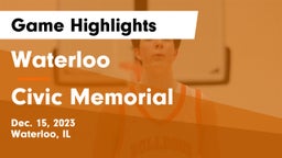 Waterloo  vs Civic Memorial  Game Highlights - Dec. 15, 2023