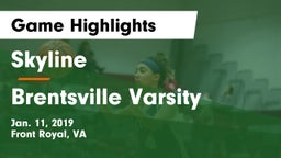 Skyline  vs Brentsville Varsity Game Highlights - Jan. 11, 2019