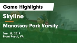 Skyline  vs Manassas Park Varsity Game Highlights - Jan. 18, 2019