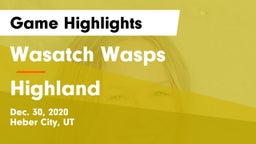 Wasatch Wasps vs Highland  Game Highlights - Dec. 30, 2020