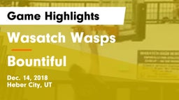 Wasatch Wasps vs Bountiful  Game Highlights - Dec. 14, 2018