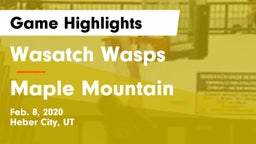 Wasatch Wasps vs Maple Mountain  Game Highlights - Feb. 8, 2020