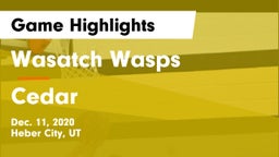 Wasatch Wasps vs Cedar  Game Highlights - Dec. 11, 2020