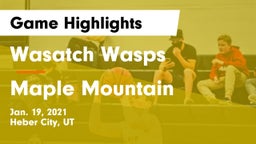 Wasatch Wasps vs Maple Mountain  Game Highlights - Jan. 19, 2021