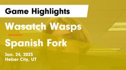 Wasatch Wasps vs Spanish Fork  Game Highlights - Jan. 24, 2023