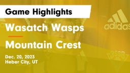 Wasatch Wasps vs Mountain Crest  Game Highlights - Dec. 20, 2023