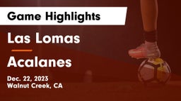 Las Lomas  vs Acalanes  Game Highlights - Dec. 22, 2023