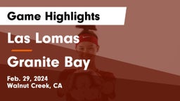 Las Lomas  vs Granite Bay  Game Highlights - Feb. 29, 2024