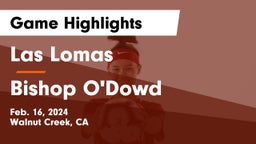 Las Lomas  vs Bishop O'Dowd  Game Highlights - Feb. 16, 2024