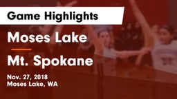 Moses Lake  vs Mt. Spokane Game Highlights - Nov. 27, 2018