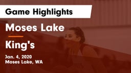 Moses Lake  vs King's  Game Highlights - Jan. 4, 2020