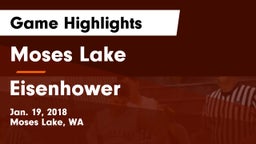Moses Lake  vs Eisenhower  Game Highlights - Jan. 19, 2018