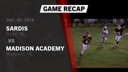 Recap: Sardis  vs. Madison Academy  2016