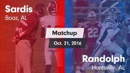 Matchup: Sardis  vs. Randolph  2016