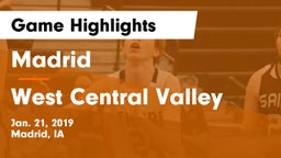 Madrid  vs West Central Valley  Game Highlights - Jan. 21, 2019