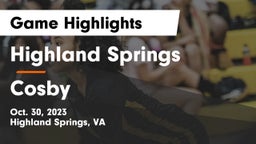 Highland Springs  vs Cosby  Game Highlights - Oct. 30, 2023