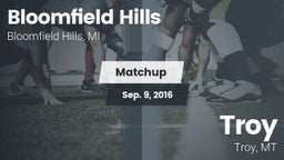 Matchup: Bloomfield Hills vs. Troy  2016