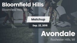 Matchup: Bloomfield Hills vs. Avondale  2016