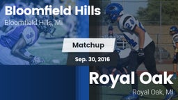 Matchup: Bloomfield Hills vs. Royal Oak  2016