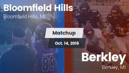 Matchup: Bloomfield Hills vs. Berkley  2016