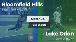 Matchup: Bloomfield Hills vs. Lake Orion  2016