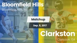 Matchup: Bloomfield Hills vs. Clarkston  2017