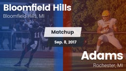 Matchup: Bloomfield Hills vs. Adams  2017