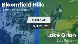 Matchup: Bloomfield Hills vs. Lake Orion  2017