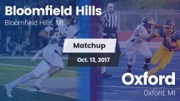 Matchup: Bloomfield Hills vs. Oxford  2017
