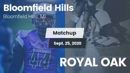 Matchup: Bloomfield Hills vs. ROYAL OAK 2020