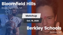 Matchup: Bloomfield Hills vs. Berkley Schools 2020