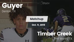 Matchup: Guyer  vs. Timber Creek  2019