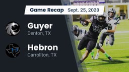 Recap: Guyer  vs. Hebron  2020