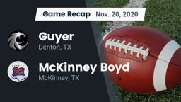 Recap: Guyer  vs. McKinney Boyd  2020