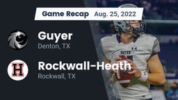 Recap: Guyer  vs. Rockwall-Heath  2022